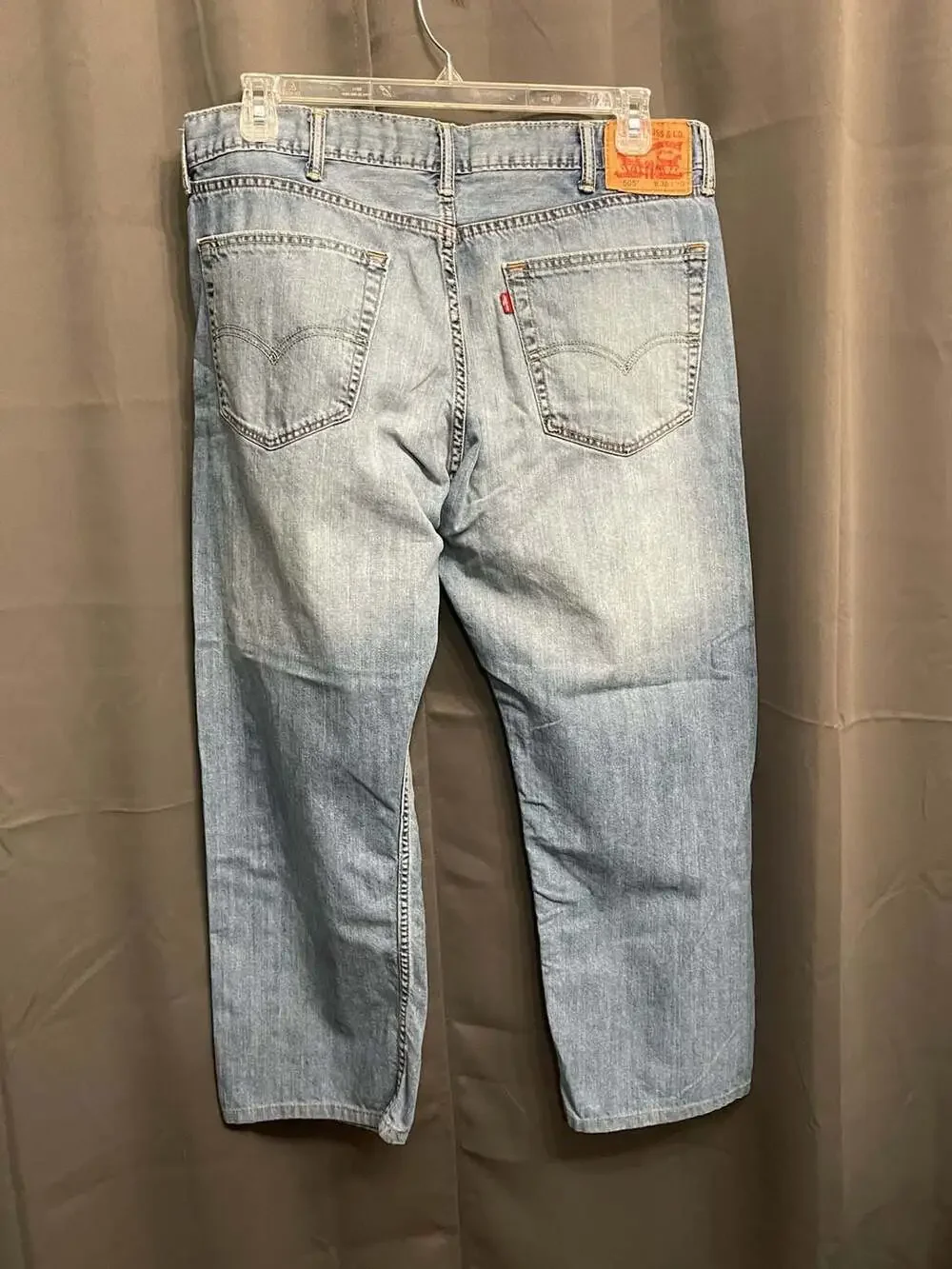 Levi's 505 Regular Fit Light Wash Denim Jeans Size 38x30